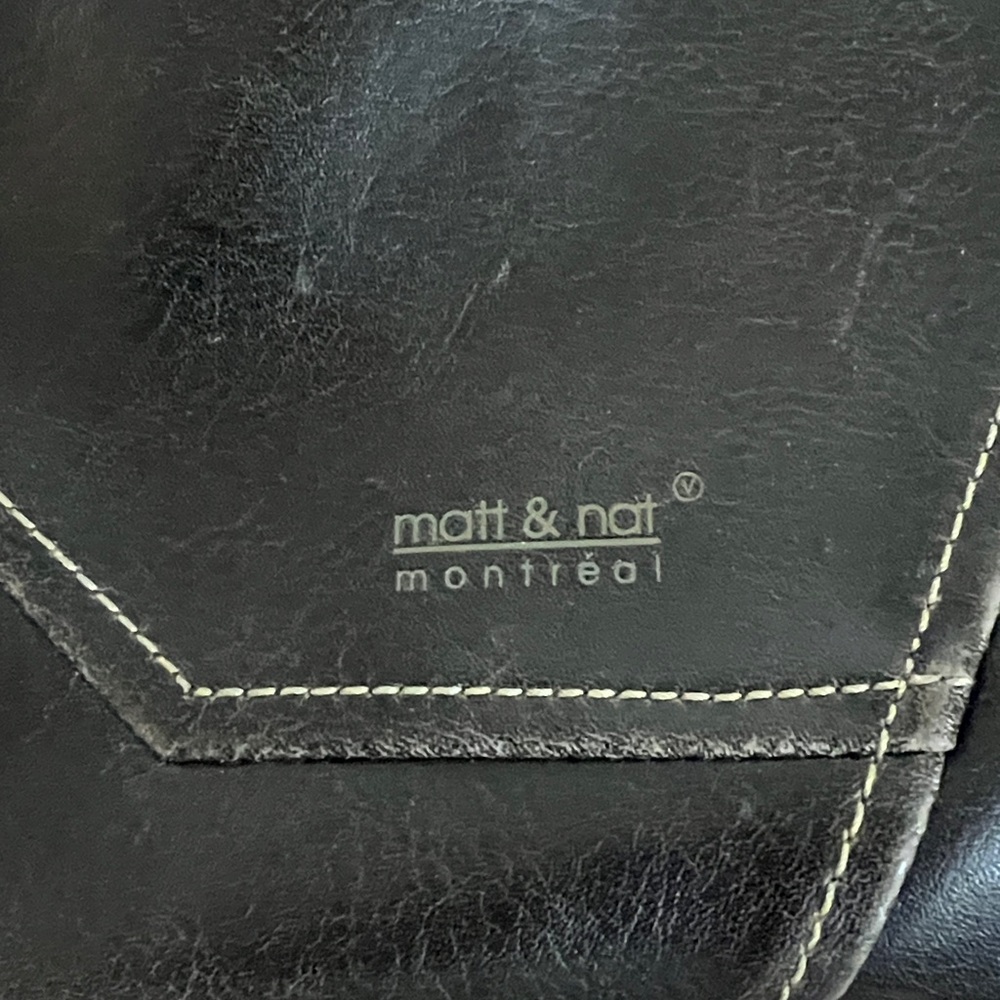 Vintage Matt & Nat Black Vegan Leather Bag - Picture 2 of 11